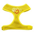 Unconditional Love Peace  Love  Bone Design Soft Mesh Harnesses Yellow Small UN955373